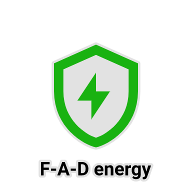 F-A-D energy logo